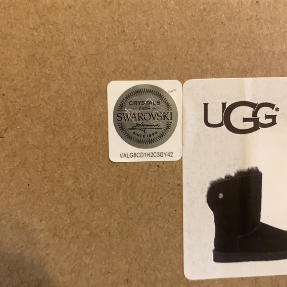NIB UGG Valentina black boots Swarovski crystal 9 - Picture 11 of 12